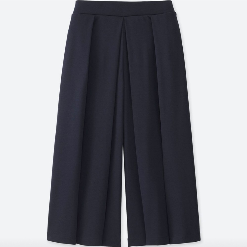 Uniqlo Jersey Cropped Wide Leg Pants S
